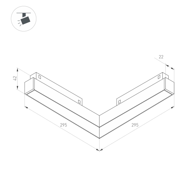 Светильник MAG-ORIENT-FLAT-ANGLE-L295-18W Day4000 (BK, 100 deg, 48V), Arlight, 058209, изображение 5 Светильник MAG-ORIENT-FLAT-ANGLE-L295-18W Day4000 (BK, 100 deg, 48V), Arlight, 058209, изображение 5