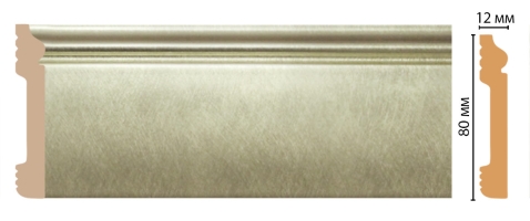 Плинтус напольный Decomaster D005-373ДМ, 79x13x2400 мм