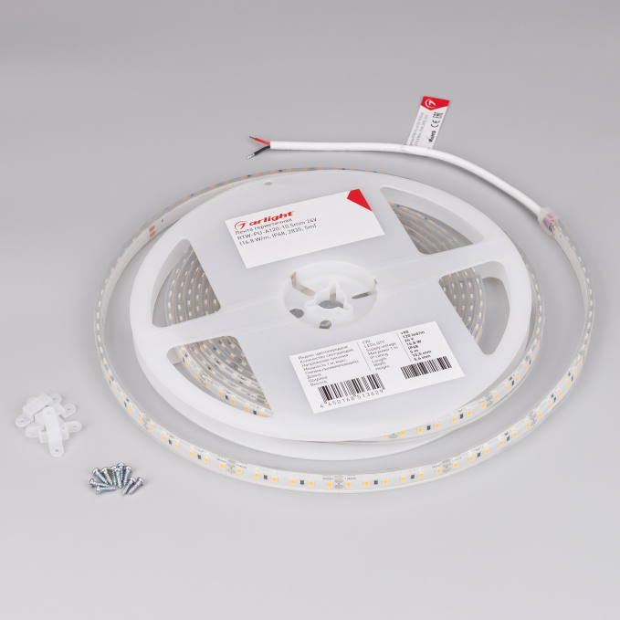 Светодиодная лента герметичная RTW-PU-A120-10.5mm 24V Warm3000 (16.8 W/m, IP68, Wire 2m, 5m), Arlight, 029043(3), изображение 3 Светодиодная лента герметичная RTW-PU-A120-10.5mm 24V Warm3000 (16.8 W/m, IP68, Wire 2m, 5m), Arlight, 029043(3), изображение 3