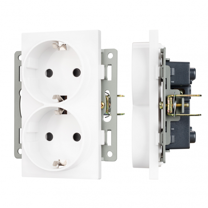 Механизм электрической розетки SCT-MEUD-PL-WH (250V, 16A), Arlight, 043764, изображение 1