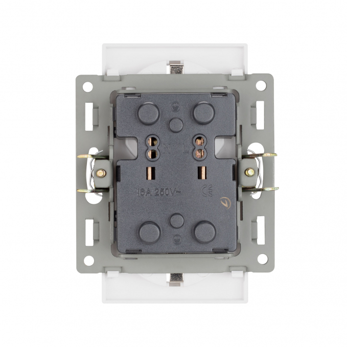 Механизм электрической розетки SCT-MEUD-PL-WH (250V, 16A), Arlight, 043764, изображение 3