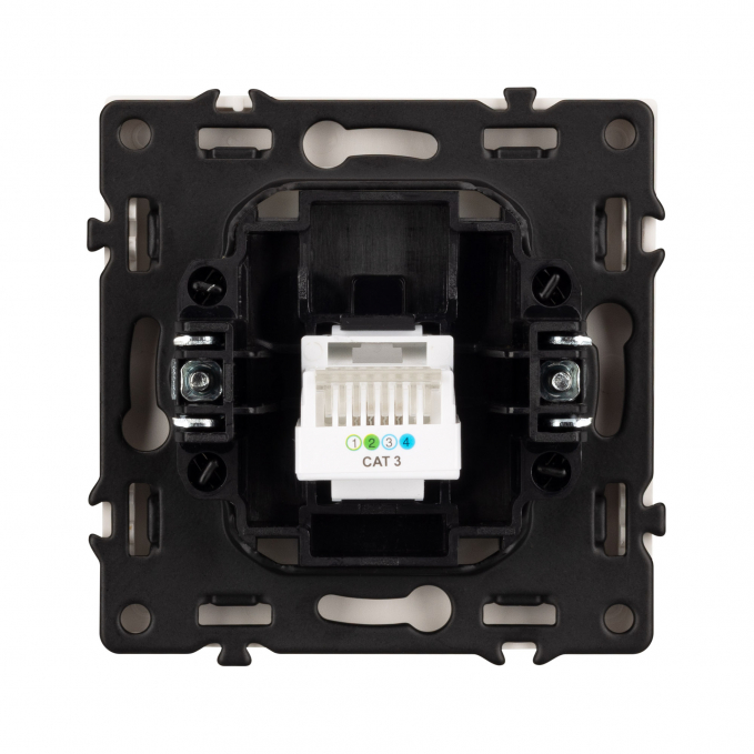 Механизм телефонной розетки SCT-NOBE-MTL1-SFPL-WH (RJ-11, 4C), Arlight, 054300, изображение 3