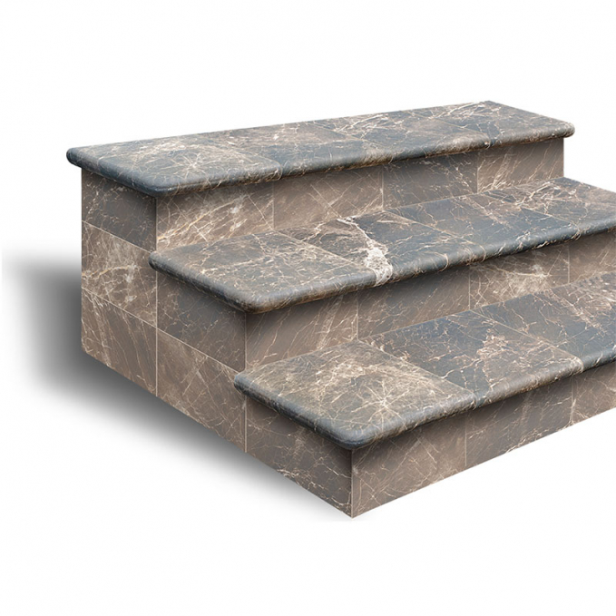 Ступень угловая Exagres Nevada Cartabon Emperador 33x33 Ступень угловая Exagres Nevada Cartabon Emperador 33x33