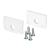 Заглушка SL-SLIM20-H13 WHITE с отверстием, Arlight, 037536