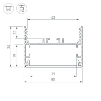 Профиль SL-LINE-5035-2000 ANOD, Arlight, 029040