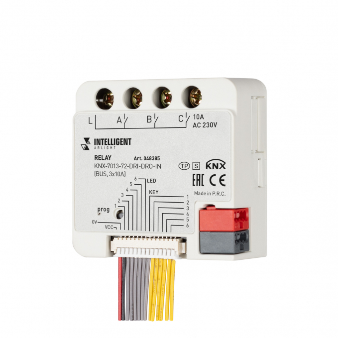 INTELLIGENT ARLIGHT Релейный модуль KNX-7013-72-DRI-DRO-IN (BUS, 3x10A), Arlight, 048385, изображение 1 INTELLIGENT ARLIGHT Релейный модуль KNX-7013-72-DRI-DRO-IN (BUS, 3x10A), Arlight, 048385, изображение 1