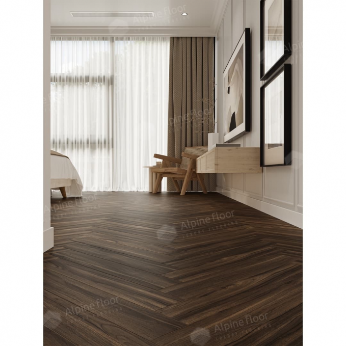 Ламинат Alpine Floor Herringbone 10 Орех Сицилия, LF107-13 Ламинат Alpine Floor Herringbone 10 Орех Сицилия, LF107-13