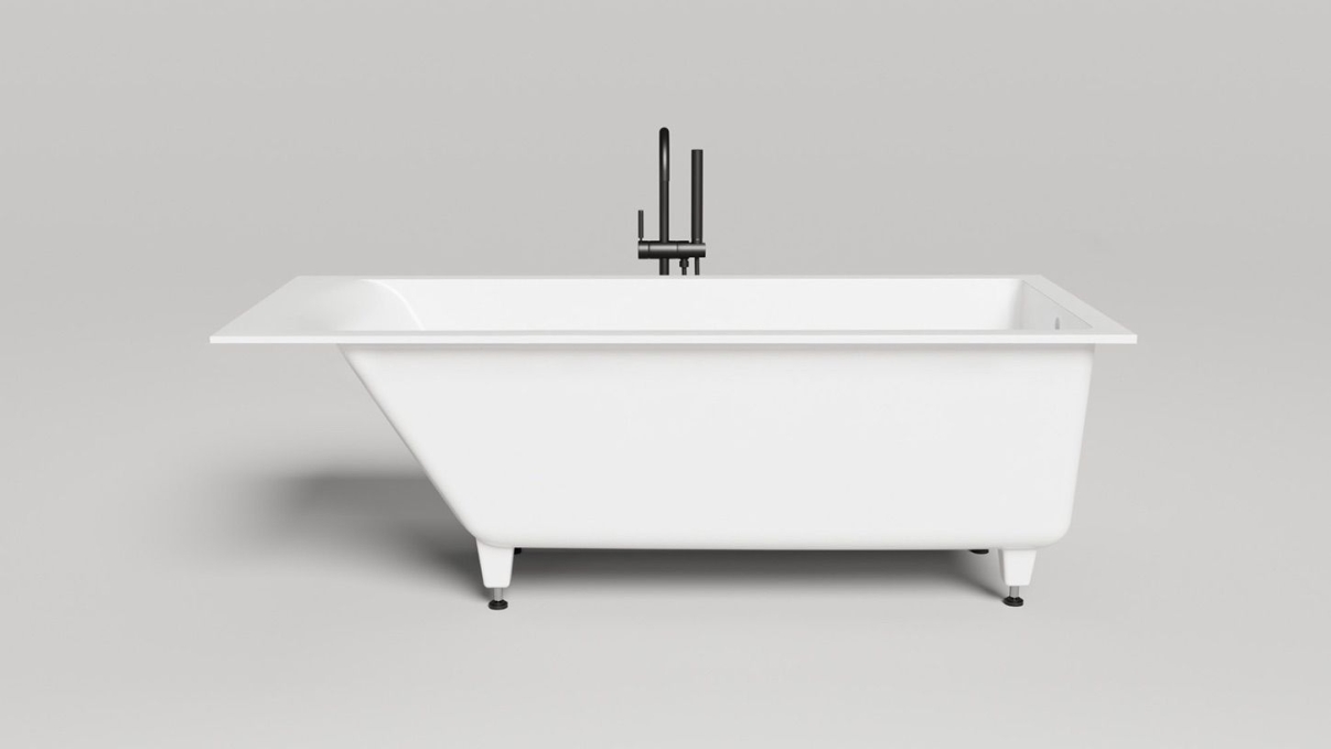 Ванна из литьевого камня Salini Cascata 170x75 104113M белая матовая встраиваемая