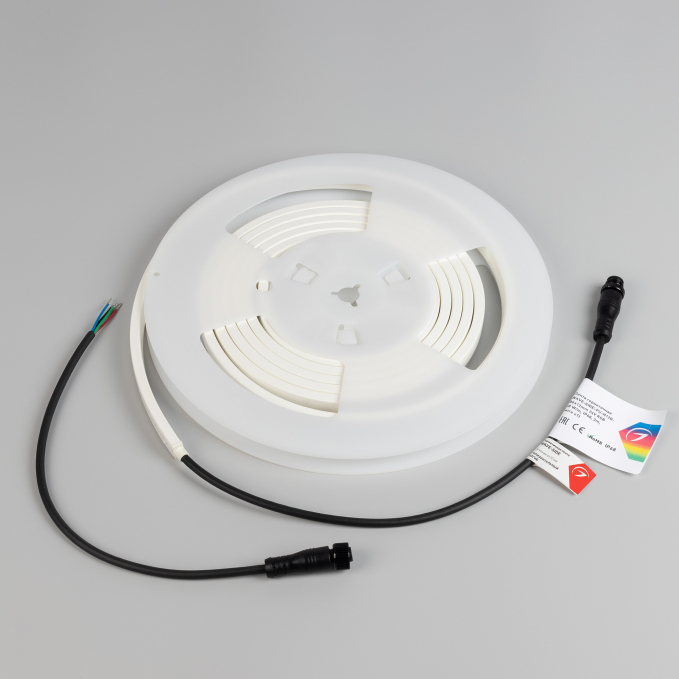 Светодиодная лента герметичная WAVE-SIDE-PU-H120-06x12mm 24V RGB (8 W/m, IP68, 3m, wire x1), Arlight, 052593, изображение 1 Светодиодная лента герметичная WAVE-SIDE-PU-H120-06x12mm 24V RGB (8 W/m, IP68, 3m, wire x1), Arlight, 052593, изображение 1