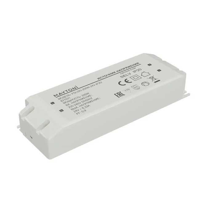 Источник напряжения PSL025 24В 200Вт IP20, Maytoni, 821031 Источник напряжения PSL025 24В 200Вт IP20, Maytoni, 821031