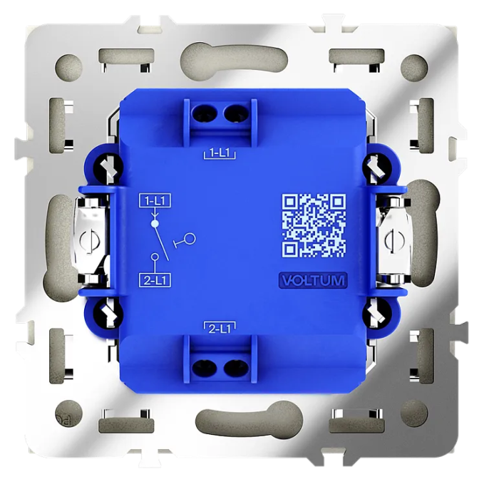 Выключатель встраиваемый VOLTUM S70 одноклавишный 10А, (шелк), Voltum, VLS010104