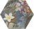 Керамогранит ITT Ceramic Hexa Hibiscus Blue Matt 23.2x26.7