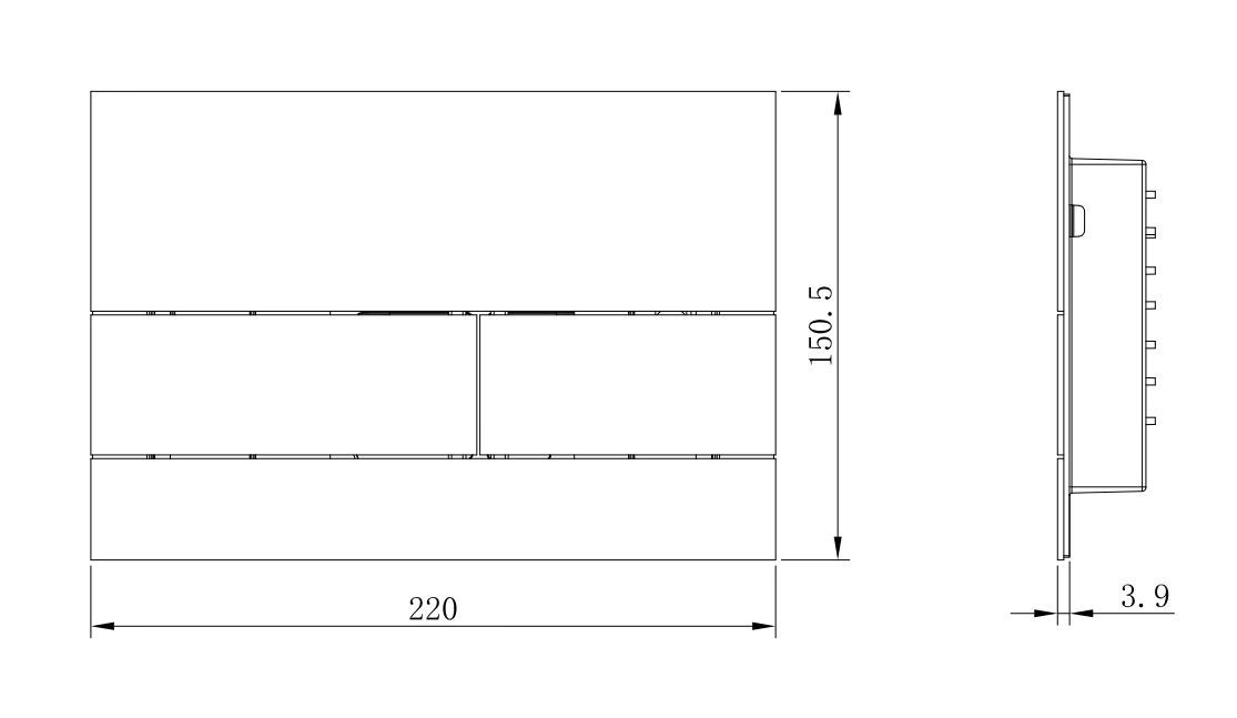 Кнопка смыва Boheme 670-CB брашированная медь