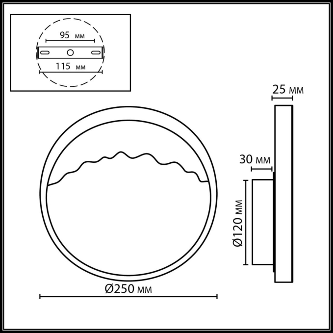 Светильник IP20 LED 9W 262Лм 3000K 220-240V VALLEY ECODESIGN ODL26 169 ODEON LIGHT 4359/9WL, схема товара Светильник IP20 LED 9W 262Лм 3000K 220-240V VALLEY ECODESIGN ODL26 169 ODEON LIGHT 4359/9WL, схема товара