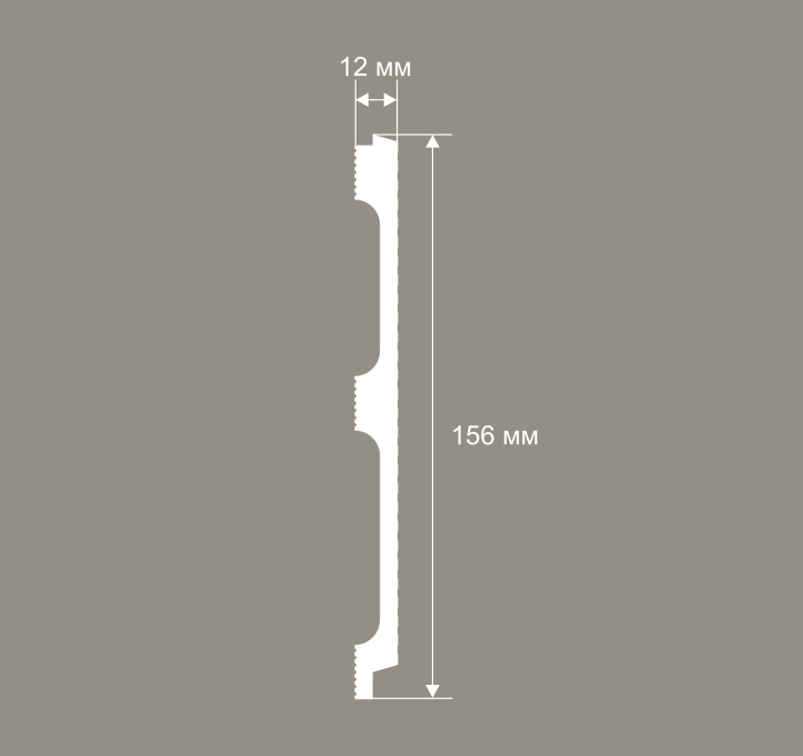 Стеновая панель Cosca Decor RP017, 156х12x2800 мм, Экополимер Стеновая панель Cosca Decor RP017, 156х12x2800 мм, Экополимер