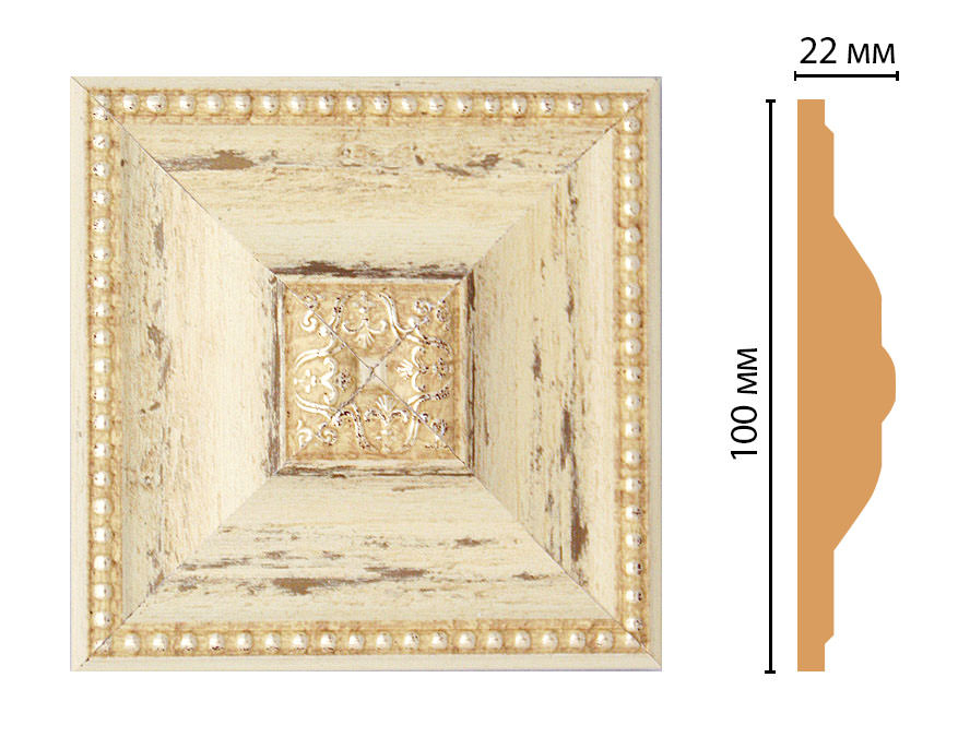 Вставка цветная Decomaster D209-1028, 100x100x22 мм Вставка цветная Decomaster D209-1028, 100x100x22 мм