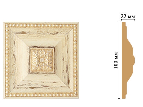 Вставка цветная Decomaster D209-1028, 100x100x22 мм Вставка цветная Decomaster D209-1028, 100x100x22 мм