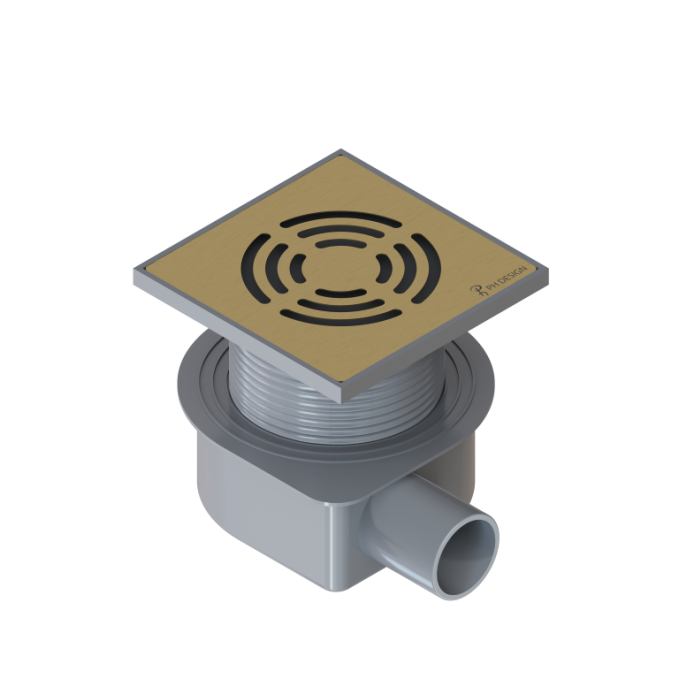 Душевой лоток Boheme Smart Design 10x10 984-10-MG матовое золото Душевой лоток Boheme Smart Design 10x10 984-10-MG матовое золото