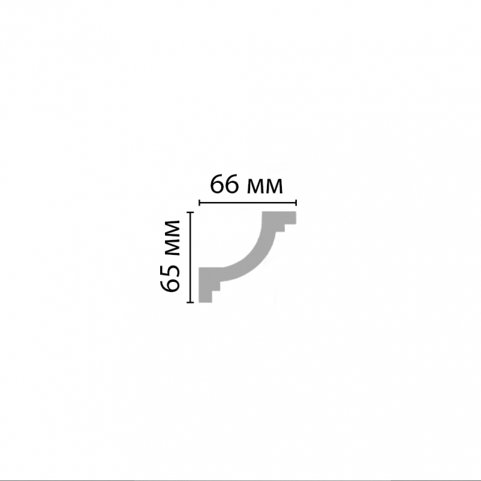 Карниз, плинтус потолочный гладкий Decomaster 96673, 65x66x2400 мм Карниз, плинтус потолочный гладкий Decomaster 96673, 65x66x2400 мм