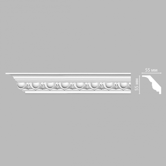 Карниз, плинтус потолочный с рисунком Decomaster DT-13, 55x55x2400 мм Карниз, плинтус потолочный с рисунком Decomaster DT-13, 55x55x2400 мм