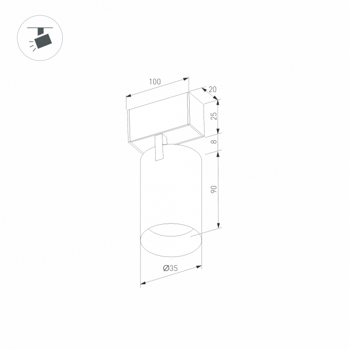Светильник MAG-SPOT-25-R90-9W Day4000 (BK, 30 deg, 24V, DALI), Arlight, 046300, изображение 2 Светильник MAG-SPOT-25-R90-9W Day4000 (BK, 30 deg, 24V, DALI), Arlight, 046300, изображение 2