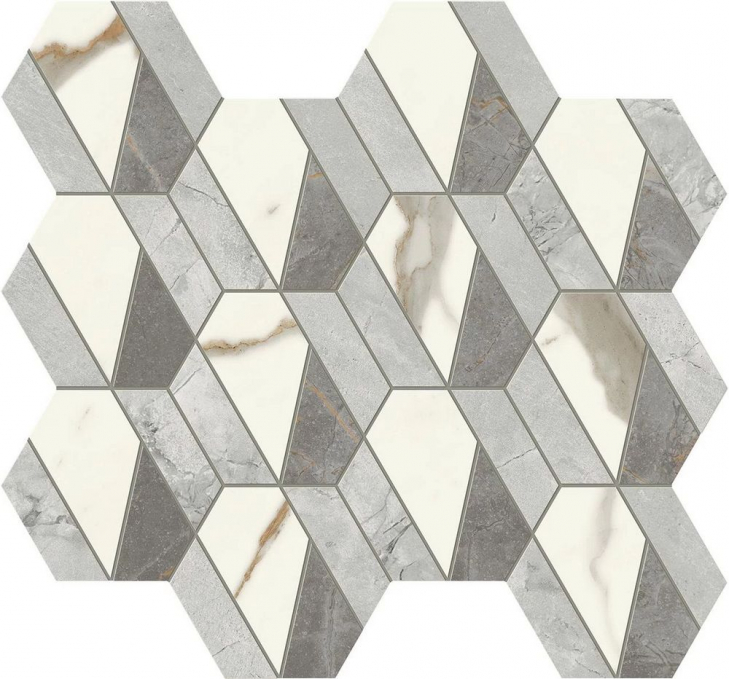 Мозаика Atlas Concorde Italy Marvel X Mosaico Hive Hex Lappato 32.2x37.2, AF8Q