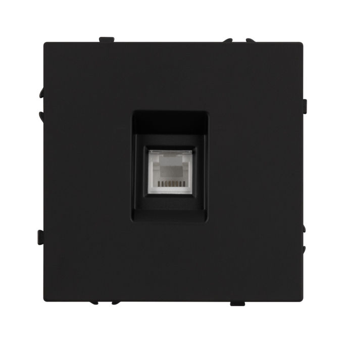 Механизм телефонной розетки SCT-NOBE-MTL1-SFPL-BK (RJ-11, 4C), Arlight, 054301, изображение 3