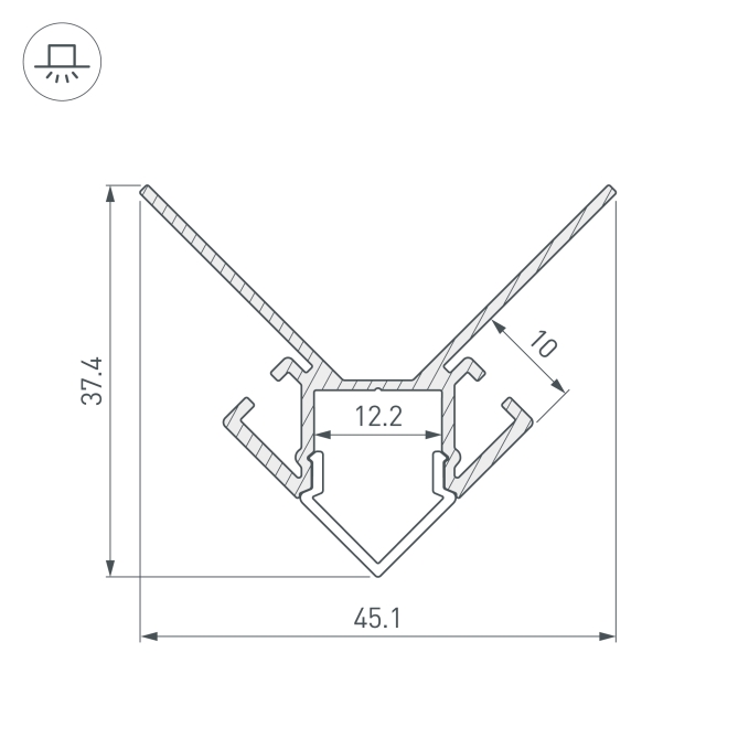 Профиль ARH-DECORE-S12-EXT-2000 ANOD внешний, Arlight, 023889, изображение 5 Профиль ARH-DECORE-S12-EXT-2000 ANOD внешний, Arlight, 023889, изображение 5