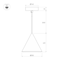Светильник SP-MAKOTO-R350-14W Warm3000 (WH, 36 deg, 230V, TRIAC), Arlight, 054412 Светильник SP-MAKOTO-R350-14W Warm3000 (WH, 36 deg, 230V, TRIAC), Arlight, 054412