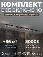 Комплект трековый Skylite №3, Hesby Lighting, HSBL_kompl_S003_NI3B3K Комплект трековый Skylite №3, Hesby Lighting, HSBL_kompl_S003_NI3B3K