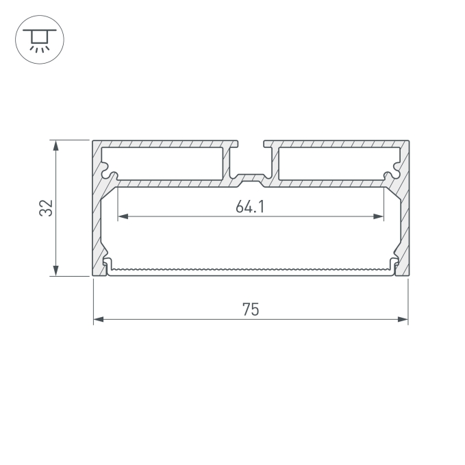 Профиль с экраном SL-LINE-7532-2000 ANOD, Arlight, 028033, изображение 5 Профиль с экраном SL-LINE-7532-2000 ANOD, Arlight, 028033, изображение 5
