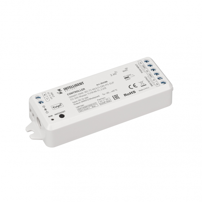 INTELLIGENT ARLIGHT Контроллер SMART-DMX-301-72-MULTI-DRI-PS-SUF (12-36V, Master, TUYA Wi-Fi, 2.4G), Arlight, 054180, изображение 1 INTELLIGENT ARLIGHT Контроллер SMART-DMX-301-72-MULTI-DRI-PS-SUF (12-36V, Master, TUYA Wi-Fi, 2.4G), Arlight, 054180, изображение 1