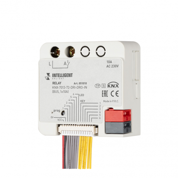 INTELLIGENT ARLIGHT Релейный модуль KNX-7013-72-DRI-DRO-IN (BUS, 1x10A), Arlight, 051010, изображение 1 INTELLIGENT ARLIGHT Релейный модуль KNX-7013-72-DRI-DRO-IN (BUS, 1x10A), Arlight, 051010, изображение 1