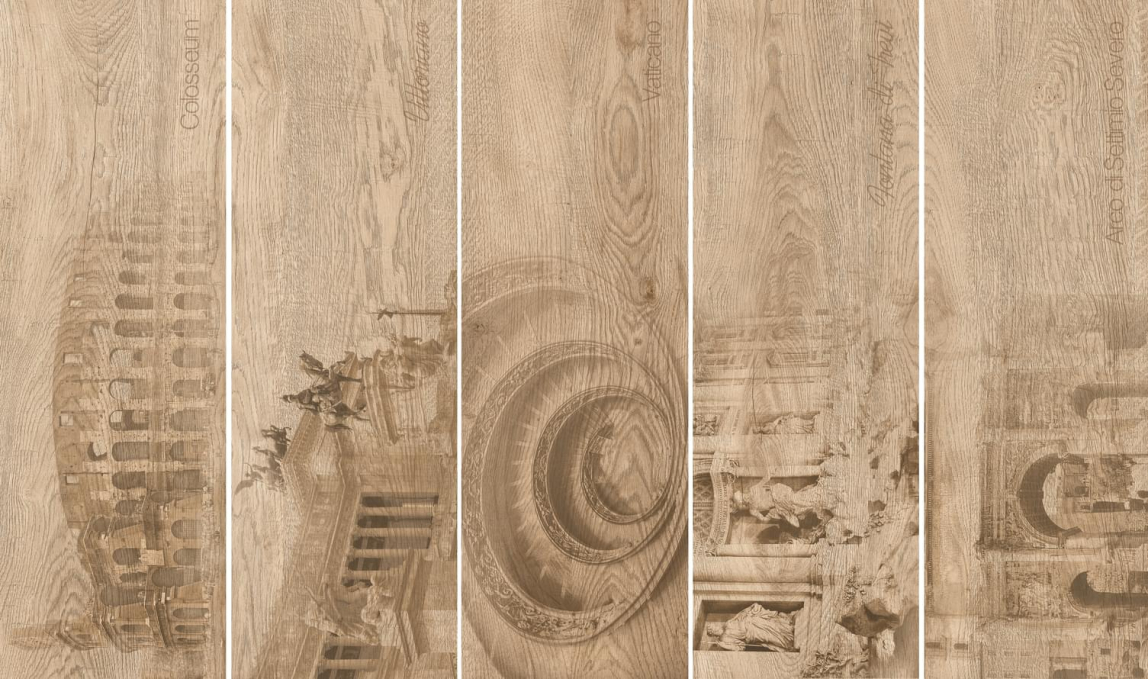 Керамогранит Grasaro Italian Wood Бежевый Декор 20x60, G-250/SR/d01