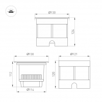 Светильник LTD-DAFNA-GROUND-R130-11W Warm3000 (SL, 35 deg, 230V), Arlight, 061191 Светильник LTD-DAFNA-GROUND-R130-11W Warm3000 (SL, 35 deg, 230V), Arlight, 061191
