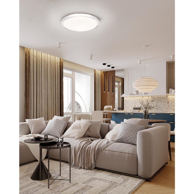Светильник LED 76Вт 3000/4000/6000К D490 IP43 CCT ATIKO PALE SN 198 СОНЕКС 7673/ELN, фото в интерьере 1 Светильник LED 76Вт 3000/4000/6000К D490 IP43 CCT ATIKO PALE SN 198 СОНЕКС 7673/ELN, фото в интерьере 1