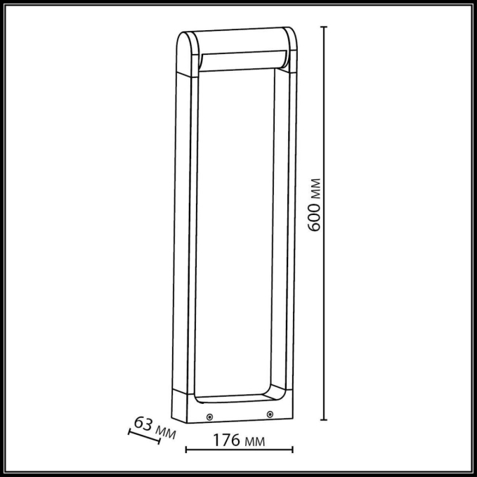 Светильник IP65 LED 12W 909Лм 3000K 120° 220-240V TWINSET NATURE ODL25 667 ODEON LIGHT 7117/12GL, схема товара Светильник IP65 LED 12W 909Лм 3000K 120° 220-240V TWINSET NATURE ODL25 667 ODEON LIGHT 7117/12GL, схема товара