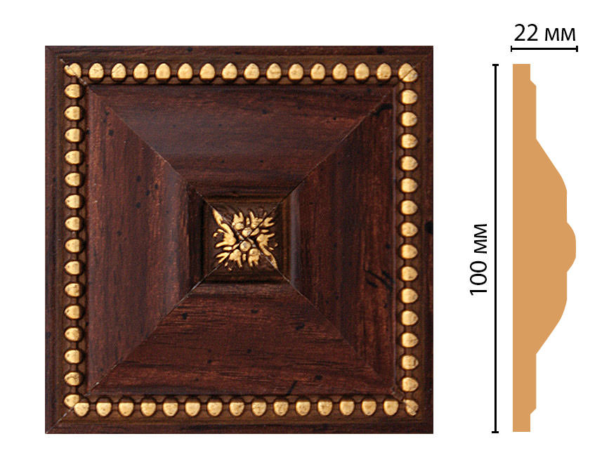 Вставка цветная Decomaster D209-1084, 100x100x22 мм Вставка цветная Decomaster D209-1084, 100x100x22 мм