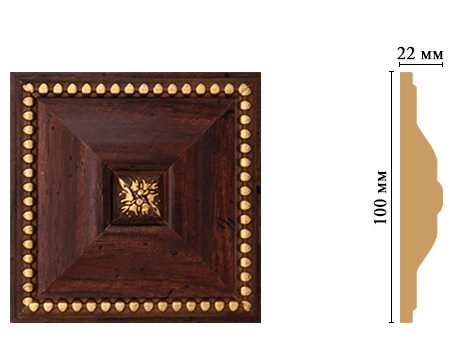 Вставка цветная Decomaster D209-1084, 100x100x22 мм Вставка цветная Decomaster D209-1084, 100x100x22 мм