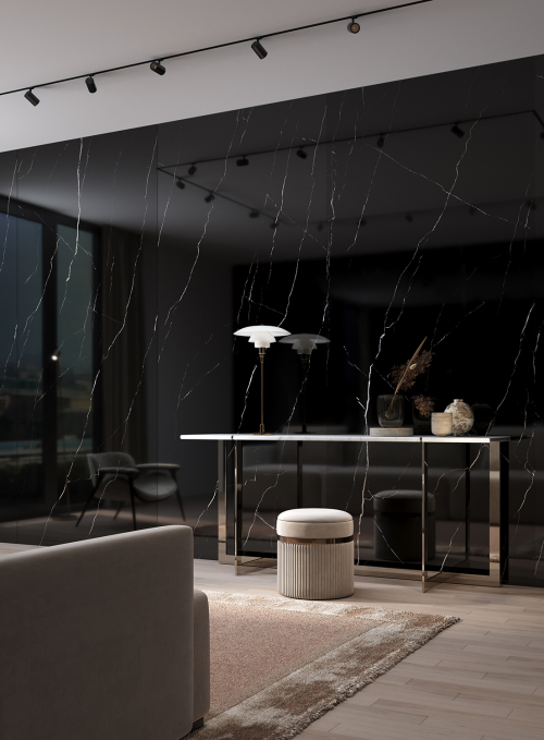 Керамический слэб StaroSlabs Double Polished Marquina Olpse Luminous Hg 120x280