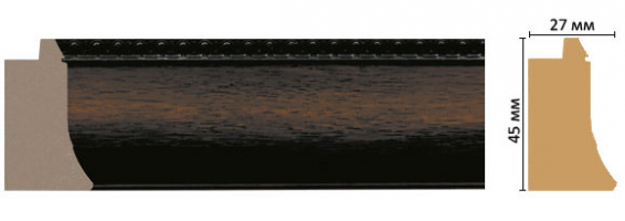 Багет Decomaster FM18-2, 45x27x2850 мм Багет Decomaster FM18-2, 45x27x2850 мм