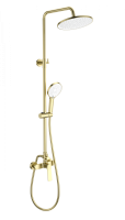 Душевая стойка со смесителем Wonzon & Woghand WW-B3200-BG золото брашированная