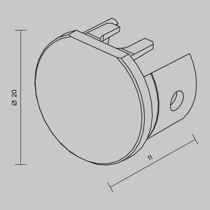 Заглушка для подвесного круглого шинопровода Levity, 2шт., TRA184EC-R-11B, изображение 5