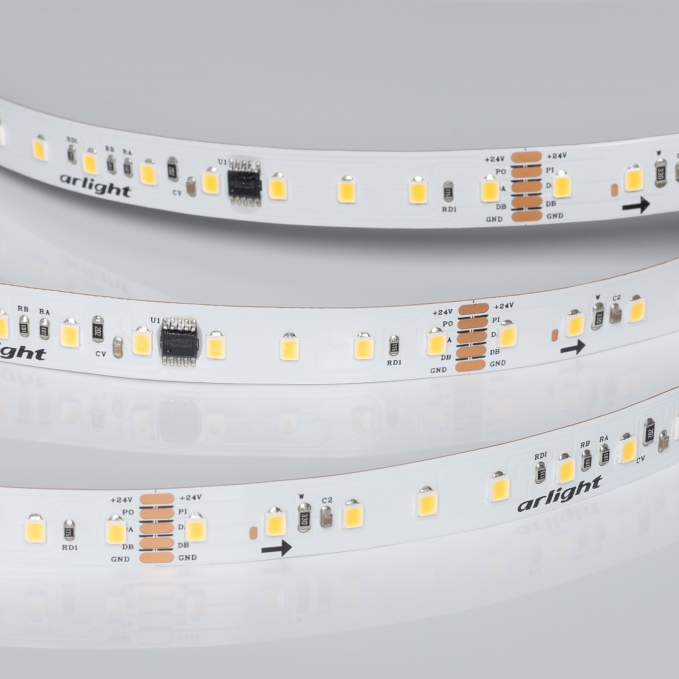 Светодиодная лента DMX-A96-12mm 24V Warm2700-PX12 (14 W/m, IP20, 5m), Arlight, 058174, изображение 2 Светодиодная лента DMX-A96-12mm 24V Warm2700-PX12 (14 W/m, IP20, 5m), Arlight, 058174, изображение 2