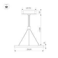Светильник SP-CONGO-CAN-1-R400-24W Day4000 (GD, 120 deg, 230V), Arlight, 046210 Светильник SP-CONGO-CAN-1-R400-24W Day4000 (GD, 120 deg, 230V), Arlight, 046210