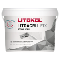 Клей для плитки и керамогранита Litokol Litoacril Fix, 5 кг Клей для плитки и керамогранита Litokol Litoacril Fix, 5 кг