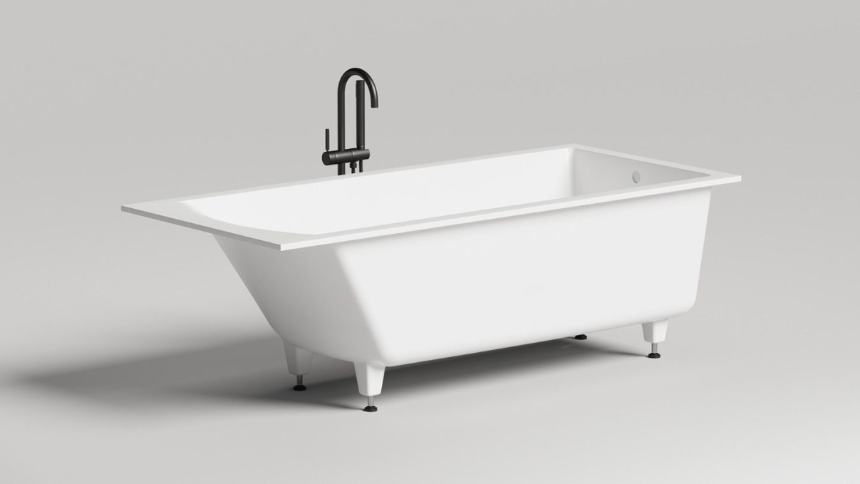 Ванна из литьевого камня Salini Cascata 180x80 104213M белая матовая встраиваемая Ванна из литьевого камня Salini Cascata 180x80 104213M белая матовая встраиваемая