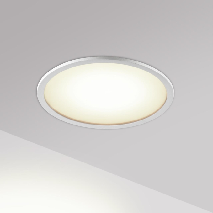 Светильник встраиваемый с переключателем цв. температуры IP20 LED 18W 100-265V 3000К/4000К/6000К LANTE WIR NT26 000 NOVOTECH 359879, фото на цветном фоне 2