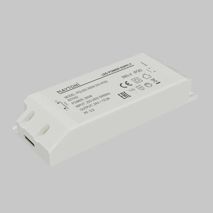 Источник напряжения PSL025 24В 300Вт IP20, Maytoni, 821032 Источник напряжения PSL025 24В 300Вт IP20, Maytoni, 821032