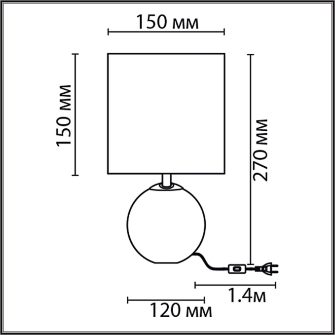 Настольная лампа E14 1*40W 220V KOHALA CLASSI LN26 506 LUMION 8229/1T, схема товара